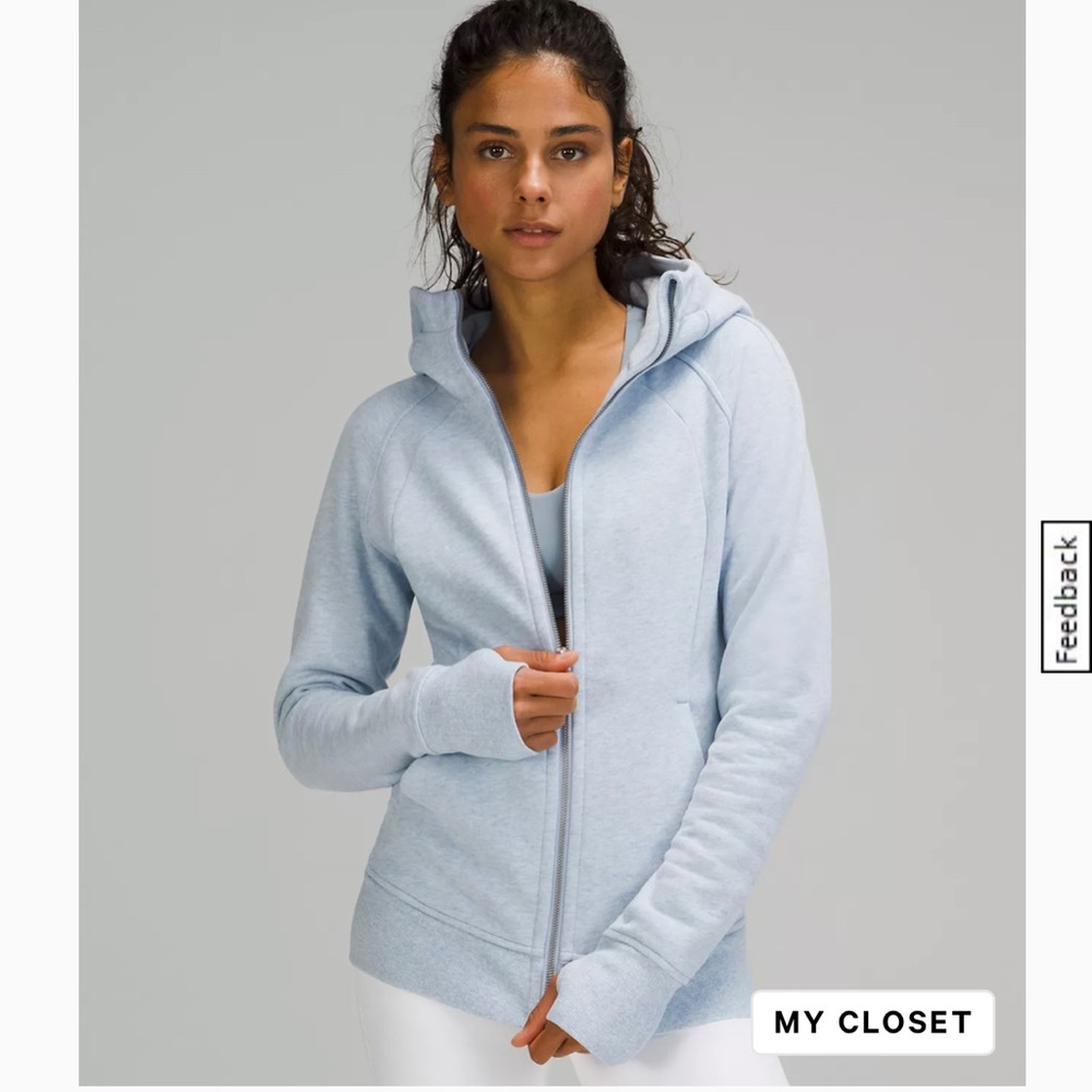 Scuba Full-Zip Hoodie - Heathered Blue Linen